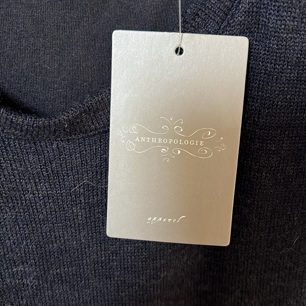 New Anthropology dress in size M and colors dark gray and two shades of blue - Picture 9 of 14